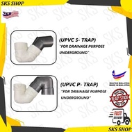 UPVC P TRAP / S TRAP DN110MM UPVC PIPE & FITTINGS CONNECTION / WC SQUATTING PAN TRAP S/ P - Trap Toi