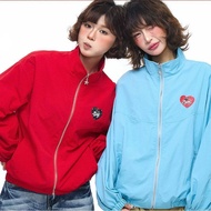 Merad Stand Collar Spotted Puppy Print Baseball Uniform Women Casual Retro Niche Long Sleeve Short J