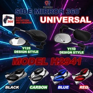 SIDE MIRROR MODEL H2941 / MODEL 360 UNIVERSAL Y16 Y15 LC135 CERMIN SISI MOTOSIKAL PHOMSU