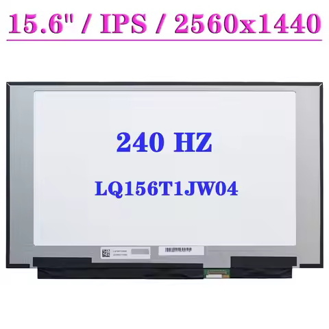 15.6" Laptop LCD Screen LQ156T1JW04 LQ156T1JW03 For Msi GS66 Stealth 240HZ IPS 2K 2560x1440 EDP 40Pi