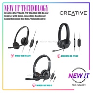 Creative HS-220&HS-230&HS-720 V2&Chat USB On-ear Headset with Noise-cancelling Condenser Boom Mic,In