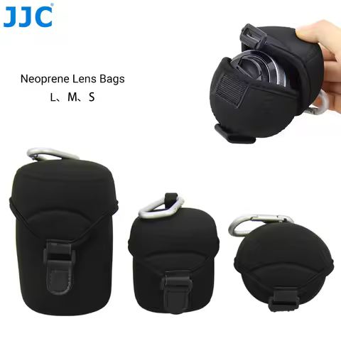 JJC Neoprene Lens Case Lens Pouch Bag for Canon EF-M 18-150mm 18-55mm 55-200mm Sony E 10-18mm Nikon 