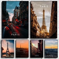 Paris Eiffel Tower View Canvas Painting France Travel Posters Living Room Decoration Home Decor Pict