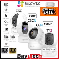 EZVIZ TY1 / TY2 / C6N / C6CN * 2MP/ 3MP/ 4MP* 32GB ~ 256GB Pan&Tilt WiFi CCTV IP Camera , Smart Moti
