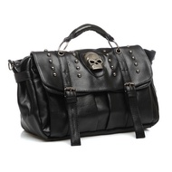 Xiuya Gothic Bag Women 2022 Harajuku Punk Womens Shoulder Bag Rivet Rhinestone Skull Female Handbags