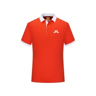 J.LINDEBERG 2022 Summer New Style Color Matching Men Golf Sports Short-Sleeved T-Shirt Breathable POLO Shirt JL001