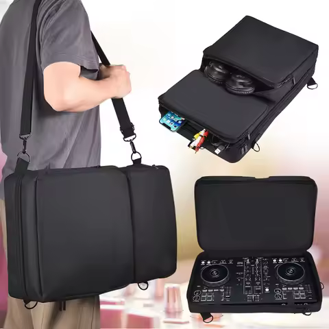 Portable Turntables Protective Case Dustproof Carrying Storage Bags with Sholder Strap Accessories f