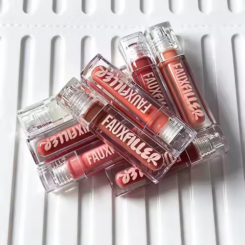 Fashion Makeup Beauty Blush Filter Soft Glow Liquid Blush Shiny Lip Gloss Lipstick Cotton Candy Bubb