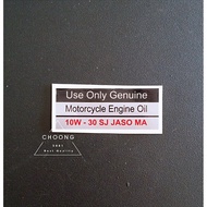 EX5 Sticker Enjin Engine Oil - Ready Stock
