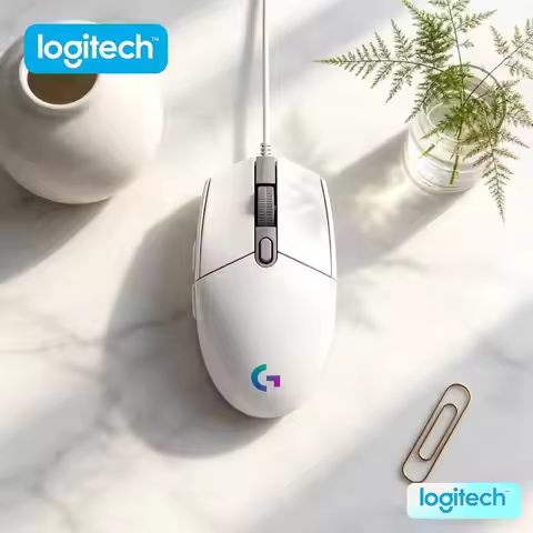 Logitech G203 Prodigy Wired Gaming Mouse 8000 DPI RGB Lighting 6 Buttons 1ms Response 2.1m Cable Gam