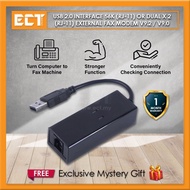USB 2.0 Interface 56K (RJ-11) or Dual x 2 (RJ-11) External FAX Modem for Internet Data Voice V9.2 / 