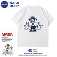 NASA HGBP fashion brand joint new mens T-shirt cotton short-sleeve 200-pound couples loose round-nec