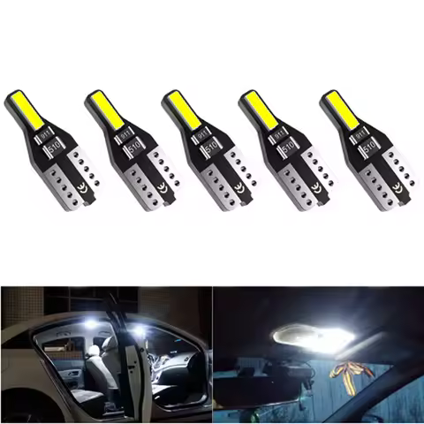 5Pcs W5W T10 LED Canbus Light Bulbs for fiat punto h4 c4 picasso saab 9-5 bmw e34 e39 e90 e38 t4 rov