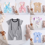 (0-18months) Newborn Baby Boy Girl Jumpsuits Cartoon Animal Short Sleeve Rompers