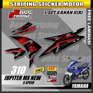 STIKER MOTOR STRIPING JUPITER MX NEW 135 CC 5 SPEED KODE M310 STICKER MOTOR SETRIPING LIST VARIASI Y