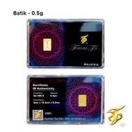 Gold Bar ( 0.5g / 1g ) 999.9 Further Top - BATIK【Emas | 足金牌 | 小金条】