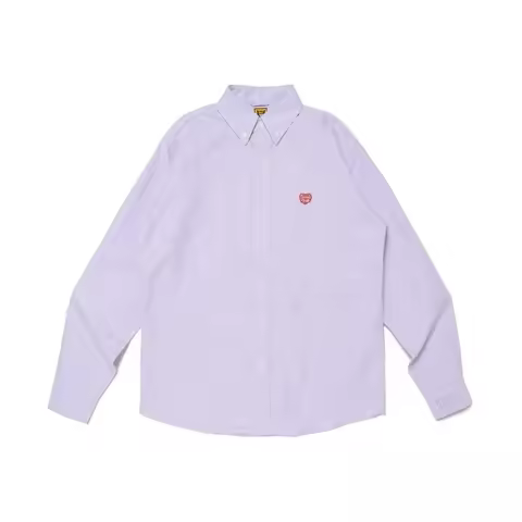 Humanmade Oxford Long Sleeve Shirt Autumn City Boy Casual Embroidered Unisex Top