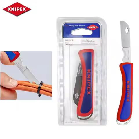 KNIPEX 162050SB Electrician's Folding Knife Plastic Handle 200 mm Multi-purpose Cutting Knife Art Kn