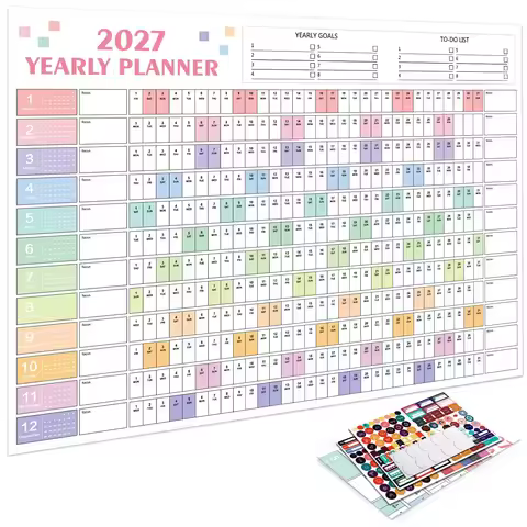 2027 Calendar Full Year English Version Calendar Wall Calendar Creative Simple Planner Christmas Gif