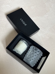 LALIQUE “Mossi” Crystal Candle Vase  水晶蠟燭杯