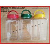 2 Liter Square Jar + Lid D90