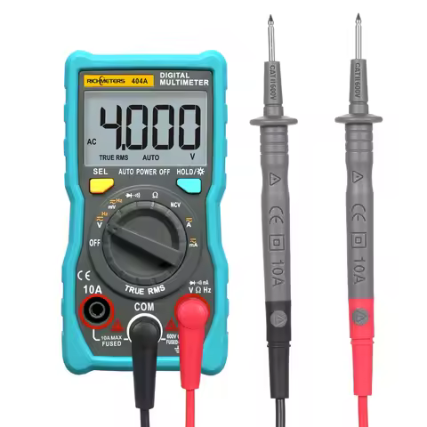 RICHMETERS Smart Digital Multimeter RM404A Portable LCD Display Auto-Ranging Ammeter AC/DC Voltage C