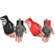 Ice Silk Anti Slip Adults Women Men Gloves Summer Breathable Sports Bike Riding Cycling Half Finger Hand Gloves