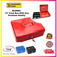 [Ready Stock]  14" / 5" Steel Metal Petty Cash Money Box  | Security Key | Peti Besi Simpan Duit | K