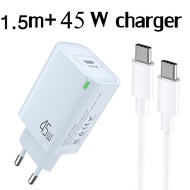 หัวชาร์จ PD 45W GaN  Adapter ที่ชาร์จ USB-C Fast Charger อะแดปเตอร์ สำหรับ For iPhone Samsung Galaxy