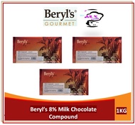 Beryls Dark Chocolate, Milk, White, Bittersweet, Semisweet, Sevona Compound Bar 1kg