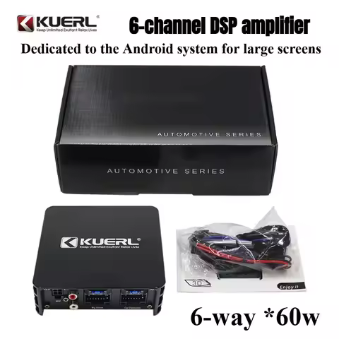 6 Channel Car Amplifier DSP Amplifier Car Audio System Dedicated Android Large Screen System, Amplif