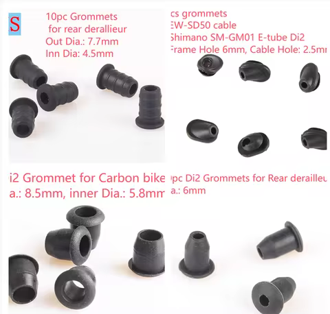 10pcs Bike Internal Wire Di2 Grommets E-Tube Cable Housing Guides Inserts for Shimano Front Rear DI2