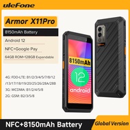 Ulefone Power Armor X11 Pro Rugged Phone 8150 mAh 64GB ROM Waterproof Smartphone NFC 2.4G5G WiFi Mobile Phones Global version