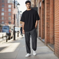 Afwan Fabetti black trouser for men