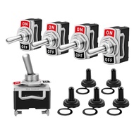 5/10Pcs 12V Heavy Duty Toggle Flick Switch with Waterproof Cover Rocker Switch Car Boat On Off SPST