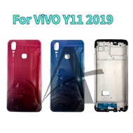 For VIVO Y11 2019 1906 Battery Back cover Housing middle frame+LCD Front frame