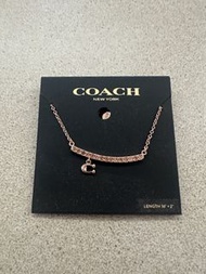 Coach 玫瑰金項鍊
