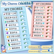 AMBER My Chores Checklist, Detachable Plastic Daily Planner Memo, Reusable My Chores Self-discipline