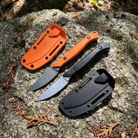 Nylon Fiber Handle Fixed Blade Knife 8cr13mov Steel Edc Utility Knife with Sheath