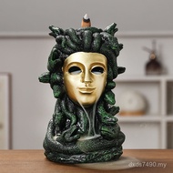 Resin Snake Greek Myth Home Decoration Mask Hair Creative Incense Burner Cross-Border Decoration Cra