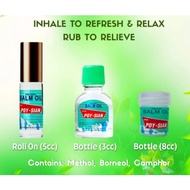 Authentic Poy-sian Roll on(5cc) Bottle oil(3cc) Cotton(8cc) Inhale Relief poysian