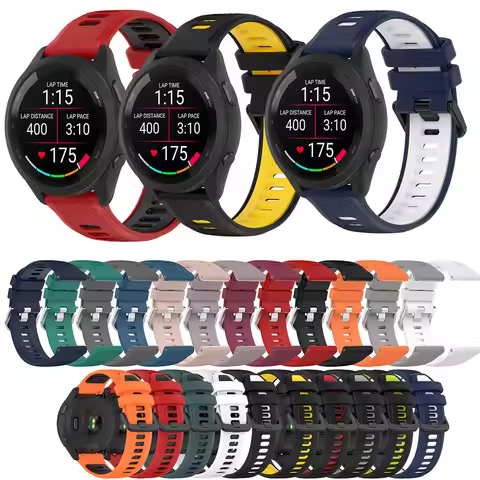 Silicone 18 20 22mm Watchband For Garmin Forerunner 265 265S 255S 255 Vivoactive 3 4 Strap Wristband
