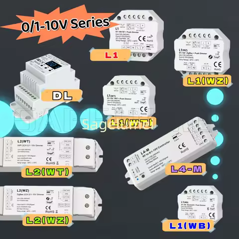 L1 L4-M L2 DL 0/1-10V RF Tuya Smart WiFi Zigbee LED Dimmer Push Smart Life APP Control RF DMX to Sky
