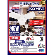 E27 45W MS-9845K LED Bulb Leaf/Fan blade/Fan blade White 3 & 4 Blades