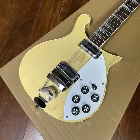 Free Shipping RICKENBACK 620 Electric Guitar Nature wood Color 6-string black guitar factory wholesa