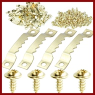 PTKFPT09 Picture Hangers, Gold with Screws Frame Hanger, Solutions Small Sawtooth Metal Hanging Hook