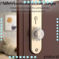 YNATURAL Door Deadbolt Lock, PP Kids Protection Child Proof Deadbolt Lock, Durable Transparent Baby 