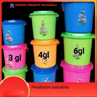 Shinpo 3G 4G 6G Deluxe plastic bucket with plastic handle lid