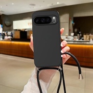 For Pixel 10 Pro XL 10pro Case Crossbody Necklace Strap Cord Lanyard Silicone Case for Google Pixel 