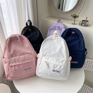 American Campus Fashion New Schoolbag Girls with Korean Version of the Trend of Large-capacity Student Shoulder Bag Japanese Casual Large-capacity Print Couple Letters